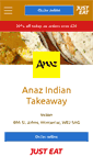 Mobile Screenshot of anazindiantakeaway.co.uk